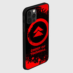 Чехол для iPhone 12 Pro Max Ghost of Tsushima - red gradient, цвет: 3D-черный — фото 2
