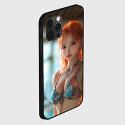 Чехол для iPhone 12 Pro Max Рыжая девушка в купальнике, цвет: 3D-черный — фото 2