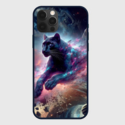 Чехол для iPhone 12 Pro Max Космическая пантера - нейроарт, цвет: 3D-черный