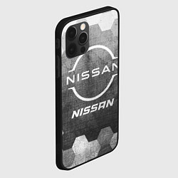Чехол для iPhone 12 Pro Max Nissan - grey gradient, цвет: 3D-черный — фото 2
