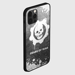 Чехол для iPhone 12 Pro Max Gears of War - grey gradient, цвет: 3D-черный — фото 2