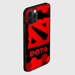 Чехол для iPhone 12 Pro Max Dota - red gradient, цвет: 3D-черный — фото 2