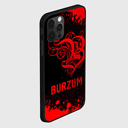 Чехол для iPhone 12 Pro Max Burzum - red gradient, цвет: 3D-черный — фото 2