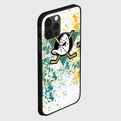 Чехол для iPhone 12 Pro Max Anaheim Ducks NHL white, цвет: 3D-черный — фото 2