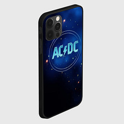 Чехол для iPhone 12 Pro Max ACDC логотип на синем фоне, цвет: 3D-черный — фото 2
