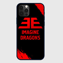 Чехол для iPhone 12 Pro Max Imagine Dragons - red gradient, цвет: 3D-черный