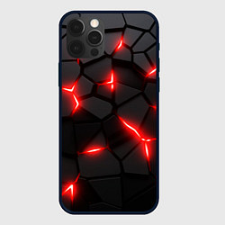 Чехол для iPhone 12 Pro Max Красная неоновая броня, цвет: 3D-черный