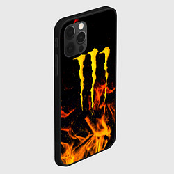 Чехол для iPhone 12 Pro Max Monster energy orange fire, цвет: 3D-черный — фото 2