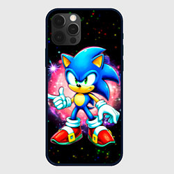 Чехол для iPhone 12 Pro Max Sonic in space, цвет: 3D-черный