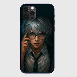 Чехол для iPhone 12 Pro Max Стильный мужчина в очках, цвет: 3D-черный
