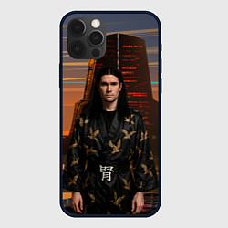 Чехол для iPhone 12 Pro Max Bones в халате с журавлями, цвет: 3D-черный