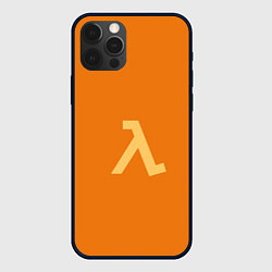 Чехол для iPhone 12 Pro Max Half-Life orange, цвет: 3D-черный