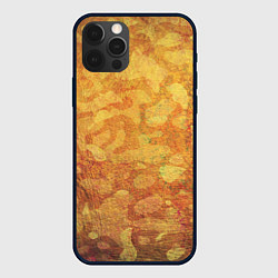 Чехол для iPhone 12 Pro Max Абстракция - orange camouflage, цвет: 3D-черный