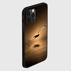 Чехол для iPhone 12 Pro Max Летящая птица, цвет: 3D-черный — фото 2