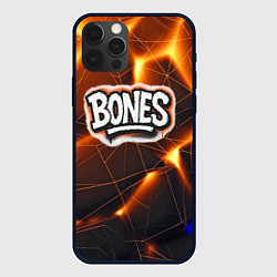 Чехол для iPhone 12 Pro Max Bones лого в уличном стиле, цвет: 3D-черный
