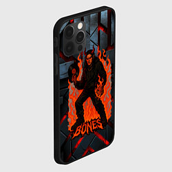 Чехол для iPhone 12 Pro Max Bones в стиле дьявола с пластинкой, цвет: 3D-черный — фото 2