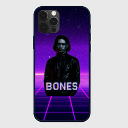 Чехол для iPhone 12 Pro Max Bones retrowave, цвет: 3D-черный