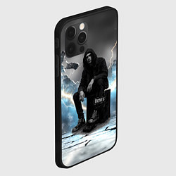 Чехол для iPhone 12 Pro Max Bones на фоне молний, цвет: 3D-черный — фото 2