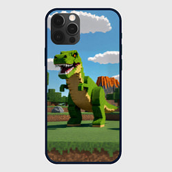Чехол для iPhone 12 Pro Max Тираннозавр рекс - Майнкрафт, цвет: 3D-черный
