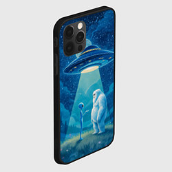 Чехол для iPhone 12 Pro Max Пришелец и снежный человек, цвет: 3D-черный — фото 2