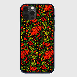Чехол для iPhone 12 Pro Max Традиционная узорная роспись, цвет: 3D-черный
