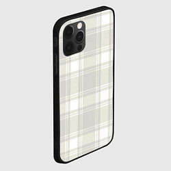 Чехол для iPhone 12 Pro Max Checked white completely, цвет: 3D-черный — фото 2