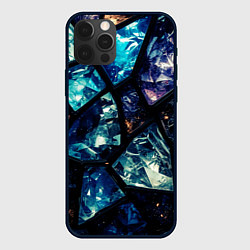 Чехол для iPhone 12 Pro Max Текстура драгоценных камней, цвет: 3D-черный