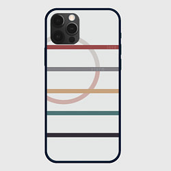 Чехол для iPhone 12 Pro Max Stripes and circle, цвет: 3D-черный