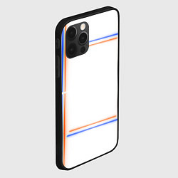 Чехол для iPhone 12 Pro Max Neon white orange blue, цвет: 3D-черный — фото 2