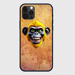 Чехол iPhone 12 Pro Max Желтая сумасшедшая обезьяна