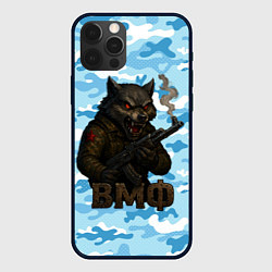 Чехол для iPhone 12 Pro Max Волк с красными глазами ВМФ, цвет: 3D-черный