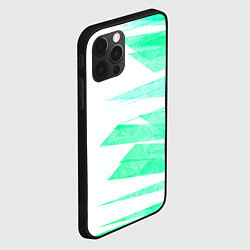 Чехол для iPhone 12 Pro Max Color white light blue strip, цвет: 3D-черный — фото 2