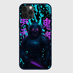 Чехол iPhone 12 Pro Max Неоновый киберсамурай