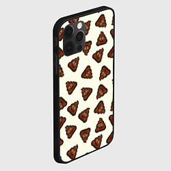 Чехол для iPhone 12 Pro Max Нашивки какашки, цвет: 3D-черный — фото 2