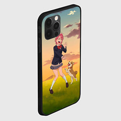 Чехол для iPhone 12 Pro Max Сиратори Айра играет с песиком - Дандадан, цвет: 3D-черный — фото 2