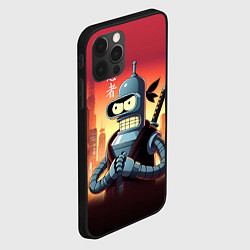 Чехол для iPhone 12 Pro Max Крутой ниндзя Бендер в ночном городе, цвет: 3D-черный — фото 2