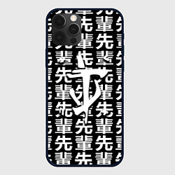 Чехол для iPhone 12 Pro Max Doom logo japan, цвет: 3D-черный
