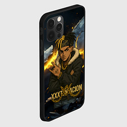 Чехол для iPhone 12 Pro Max XXXTentacion мультяшный стиль, цвет: 3D-черный — фото 2