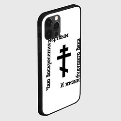 Чехол для iPhone 12 Pro Max Чаю воскресения мертвым черный орнамент, цвет: 3D-черный — фото 2