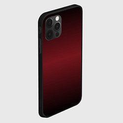 Чехол для iPhone 12 Pro Max Градиент темно-бордовый, цвет: 3D-черный — фото 2