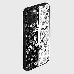 Чехол для iPhone 12 Pro Max Doom ачивки паттерн, цвет: 3D-черный — фото 2