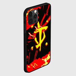 Чехол для iPhone 12 Pro Max Doom огненный, цвет: 3D-черный — фото 2