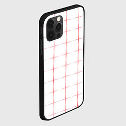 Чехол для iPhone 12 Pro Max Color white red crosses, цвет: 3D-черный — фото 2