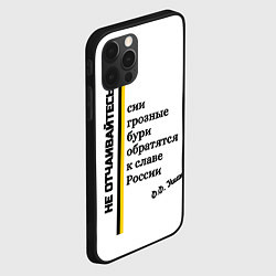 Чехол для iPhone 12 Pro Max Бури обратятся к славе России Ушаков черно-желтый, цвет: 3D-черный — фото 2
