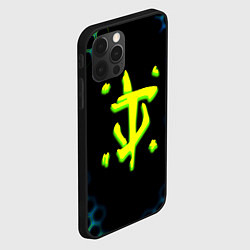 Чехол для iPhone 12 Pro Max Doom соты кислотное лого, цвет: 3D-черный — фото 2