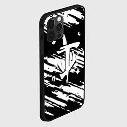 Чехол для iPhone 12 Pro Max Doom краски полосы, цвет: 3D-черный — фото 2
