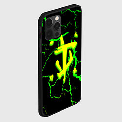 Чехол для iPhone 12 Pro Max Doom кислотный шторм молнии, цвет: 3D-черный — фото 2