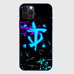Чехол для iPhone 12 Pro Max Doom неоновые штрихи, цвет: 3D-черный