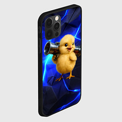 Чехол для iPhone 12 Pro Max Цыпленок с базукой, цвет: 3D-черный — фото 2