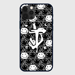 Чехол для iPhone 12 Pro Max Doom x nirvana pattern, цвет: 3D-черный